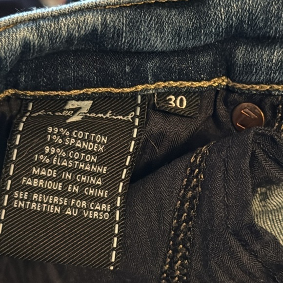 7 for all mankind b(air) ankle skinny stretch light wash jeans sz 30 - Picture 7 of 11